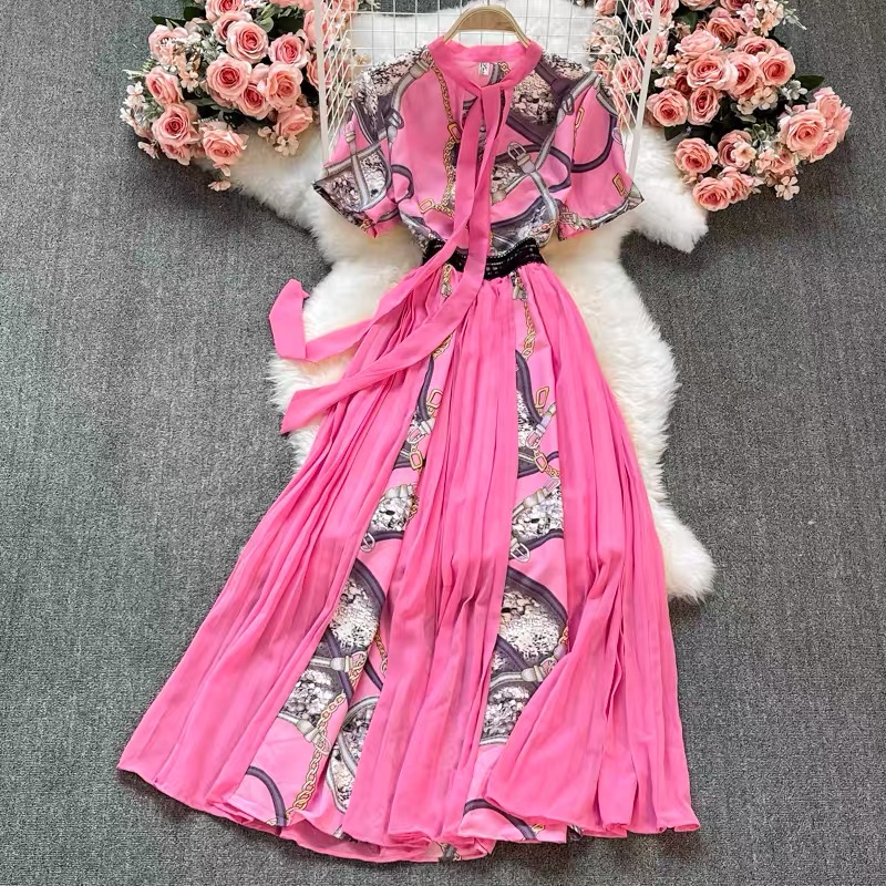 Print moment luxury dress DZZ638 images